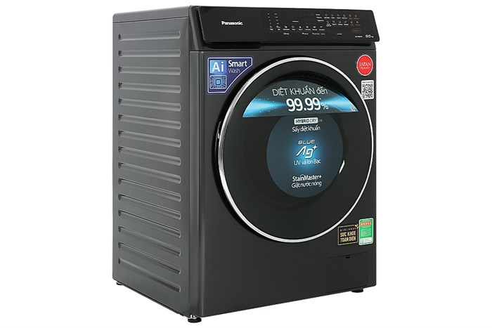 Máy giặt sấy Panasonic Inverter giặt 9.5 kg - sấy tiện ích 2 kg NA-V95FR1BVT